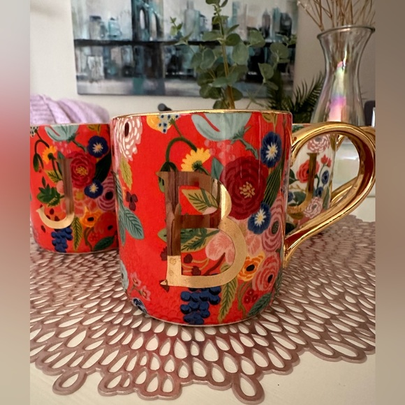 Rifle Paper Co. x Anthropologie Garden Party Monogram Mug - Picture 2 of 10